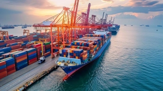 unloading a container ship in a portKliknij, aby zastosować alternatywę